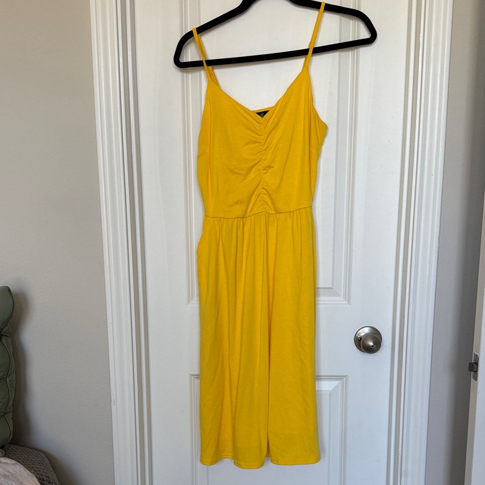 Yellow Spaghetti Strap Dress